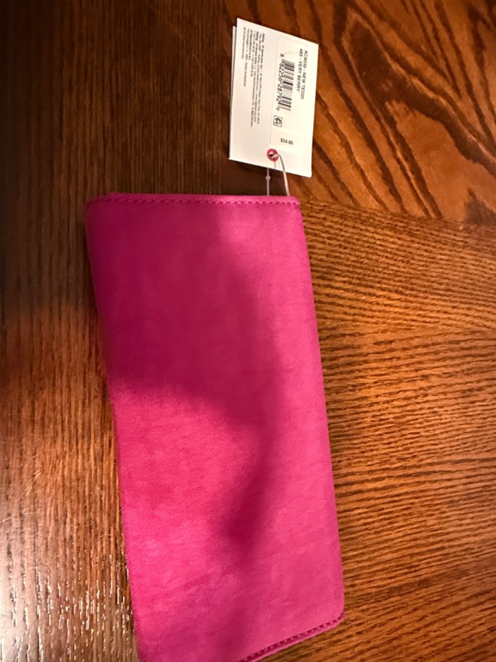 Kipling Hot Pink Canvas Fold Wallet - Picture 2 of 10